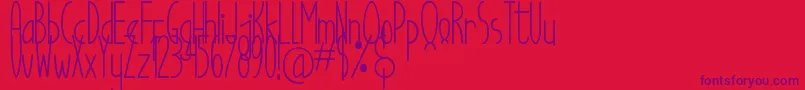 Good Egg Dafont Font – Purple Fonts on Red Background