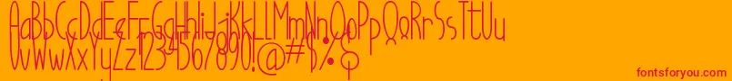 Good Egg Dafont Font – Red Fonts on Orange Background