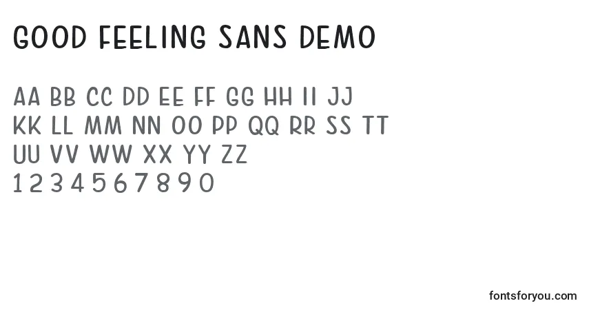 Good Feeling Sans Demo Font – alphabet, numbers, special characters