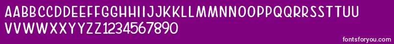 Więcej informacji o czcionce Good Feeling Sans Demo Czcionka Good Feeling Sans Demo – białe czcionki na fioletowym tle