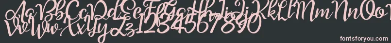 Шрифт Good Feeling Script Demo – розовые шрифты на чёрном фоне