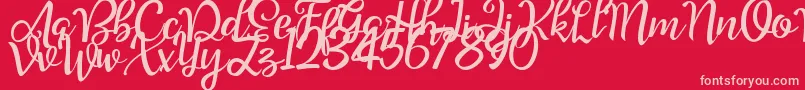 Good Feeling Script Demo Font – Pink Fonts on Red Background