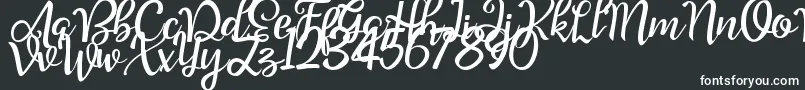 Good Feeling Script Demo Font – White Fonts on Black Background