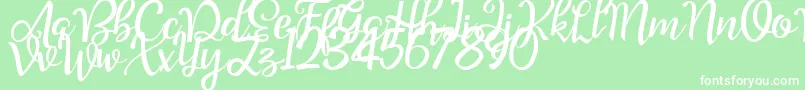 Good Feeling Script Demo Font – White Fonts on Green Background