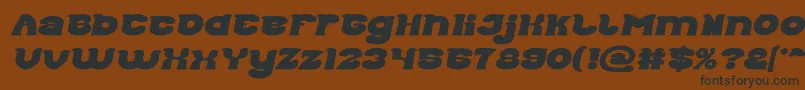 フォントGood Morning Bold Italic – 黒い文字が茶色の背景にあります