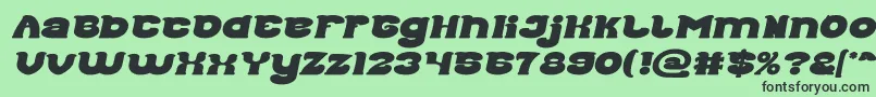 Fonte Good Morning Bold Italic – fontes pretas em um fundo verde