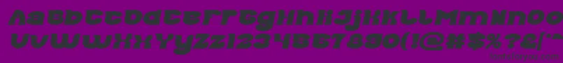 Good Morning Bold Italic-fontti – mustat fontit violetilla taustalla