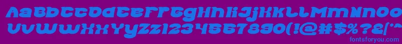 Good Morning Bold Italic Font – Blue Fonts on Purple Background