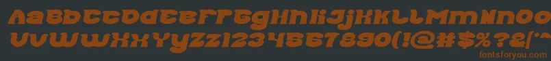 Good Morning Bold Italic-fontti – ruskeat fontit mustalla taustalla