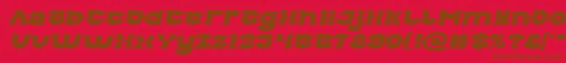 Good Morning Bold Italic-Schriftart – Braune Schriften auf rotem Hintergrund