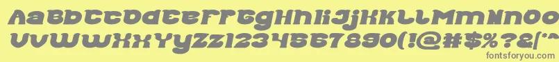 Good Morning Bold Italic-fontti – harmaat kirjasimet keltaisella taustalla
