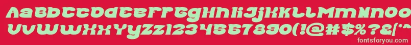 Good Morning Bold Italic Font – Green Fonts on Red Background