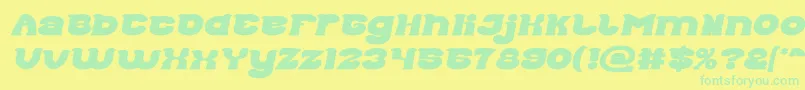 Good Morning Bold Italic Font – Green Fonts on Yellow Background