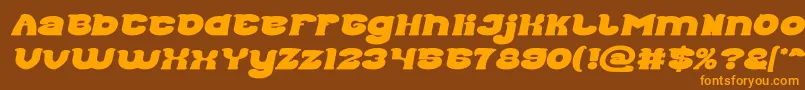 Good Morning Bold Italic Font – Orange Fonts on Brown Background