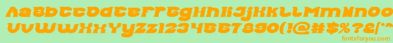 Good Morning Bold Italic Font – Orange Fonts on Green Background