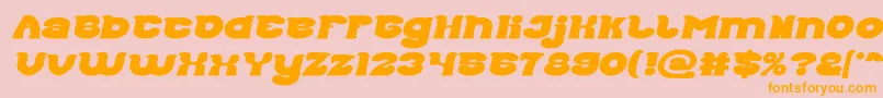 Good Morning Bold Italic Font – Orange Fonts on Pink Background