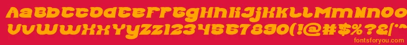 Good Morning Bold Italic Font – Orange Fonts on Red Background