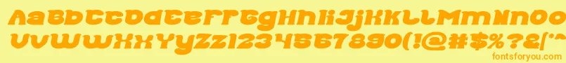 Шрифт Good Morning Bold Italic – оранжевые шрифты на жёлтом фоне