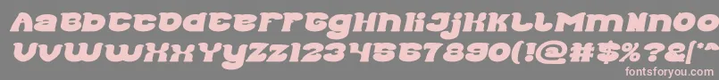 Good Morning Bold Italic Font – Pink Fonts on Gray Background