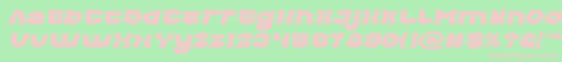 Good Morning Bold Italic Font – Pink Fonts on Green Background