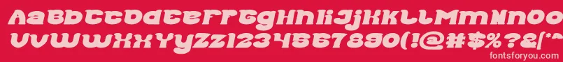 Fonte Good Morning Bold Italic – fontes rosa em um fundo vermelho