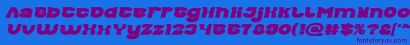 Шрифт Good Morning Bold Italic – фиолетовые шрифты на синем фоне