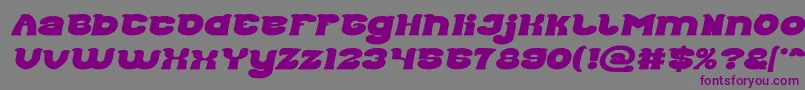 Good Morning Bold Italic-Schriftart – Violette Schriften auf grauem Hintergrund