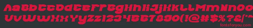 フォントGood Morning Bold Italic – 黒い背景に赤い文字