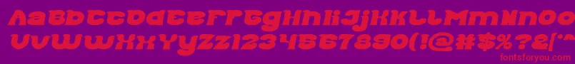 Good Morning Bold Italic-Schriftart – Rote Schriften auf violettem Hintergrund