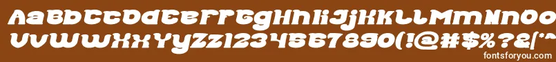 フォントGood Morning Bold Italic – 茶色の背景に白い文字