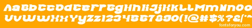 Good Morning Bold Italic Font – White Fonts on Orange Background