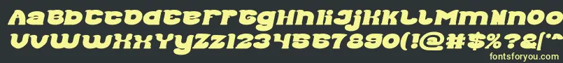 Good Morning Bold Italic Font – Yellow Fonts on Black Background