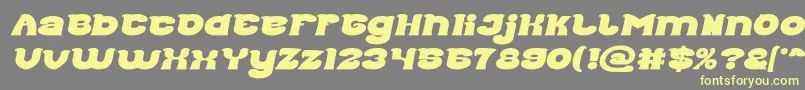 Good Morning Bold Italic Font – Yellow Fonts on Gray Background