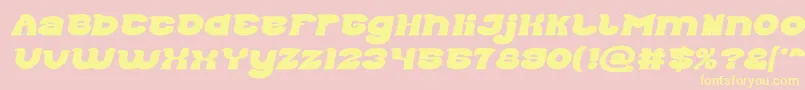 Good Morning Bold Italic-Schriftart – Gelbe Schriften auf rosa Hintergrund