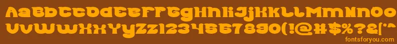 Шрифт Good Morning Bold – оранжевые шрифты на коричневом фоне
