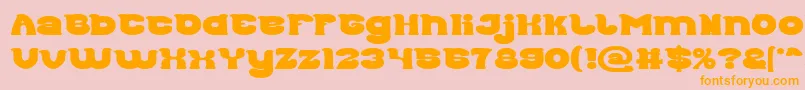 Good Morning Bold Font – Orange Fonts on Pink Background