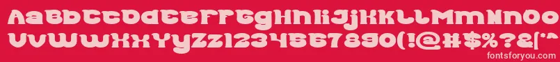 Fonte Good Morning Bold – fontes rosa em um fundo vermelho