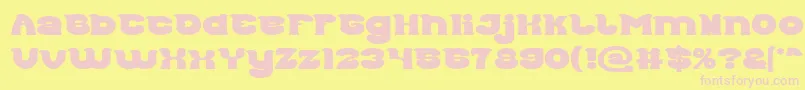フォントGood Morning Bold – ピンクのフォント、黄色の背景