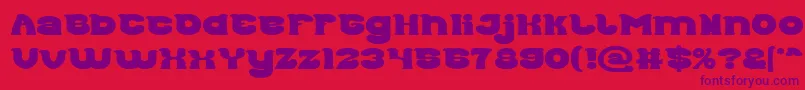 Шрифт Good Morning Bold – фиолетовые шрифты на красном фоне