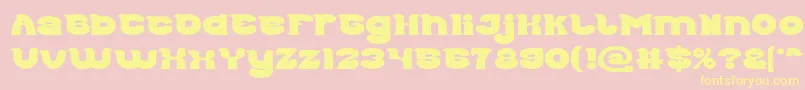 Good Morning Bold Font – Yellow Fonts on Pink Background