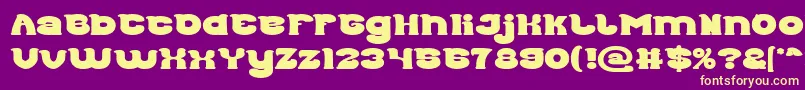 Good Morning Bold-Schriftart – Gelbe Schriften auf violettem Hintergrund