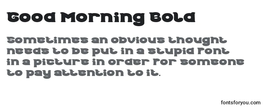 Überblick über die Schriftart Good Morning Bold