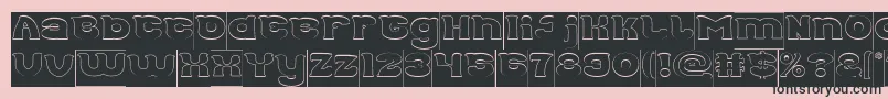 Good Morning Hollow Inverse Font – Black Fonts on Pink Background