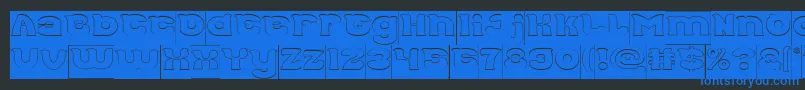 Good Morning Hollow Inverse Font – Blue Fonts on Black Background