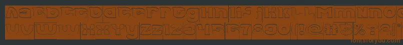 Good Morning Hollow Inverse Font – Brown Fonts on Black Background