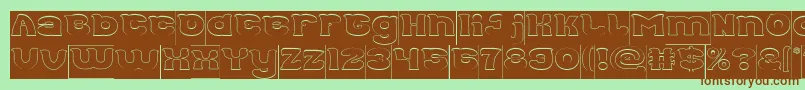 Good Morning Hollow Inverse Font – Brown Fonts on Green Background