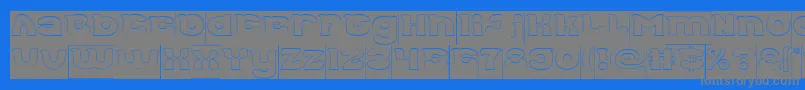 Good Morning Hollow Inverse Font – Gray Fonts on Blue Background