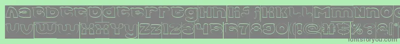 Good Morning Hollow Inverse Font – Gray Fonts on Green Background