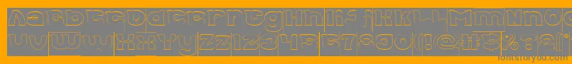 Good Morning Hollow Inverse Font – Gray Fonts on Orange Background