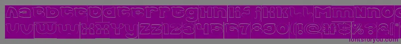 フォントGood Morning Hollow Inverse – 紫色のフォント、灰色の背景